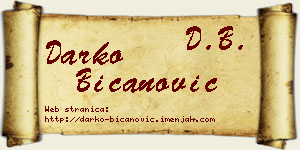 Darko Bicanović vizit kartica